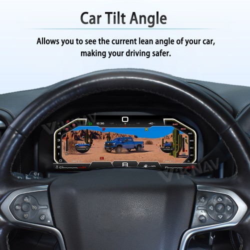 Viknav 15.6 inch Touch Screen Android Car Radio For Chevrolet Silverado GMC SIERRA 2014-2018 Wireless Carplay GPS Navigation With 13 Inch Car Digital Cluster