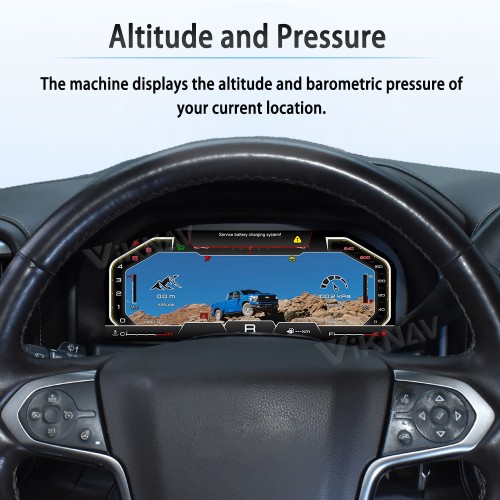 Viknav 15.6 inch Touch Screen Android Car Radio For Chevrolet Silverado GMC SIERRA 2014-2018 Wireless Carplay GPS Navigation With 13 Inch Car Digital Cluster