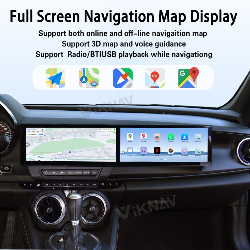 Viknav 26" Dual Touch Screen Car Radio For Chevrolet Camaro 2016 2017 2018 Multimedia Player Android Auto GPS Navigation Wireless Carplay (OEM 8 Inch)