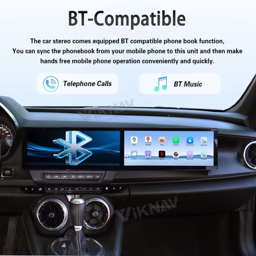 Viknav 26" Dual Touch Screen Car Radio For Chevrolet Camaro 2016 2017 2018 Multimedia Player Android Auto GPS Navigation Wireless Carplay (OEM 8 Inch)