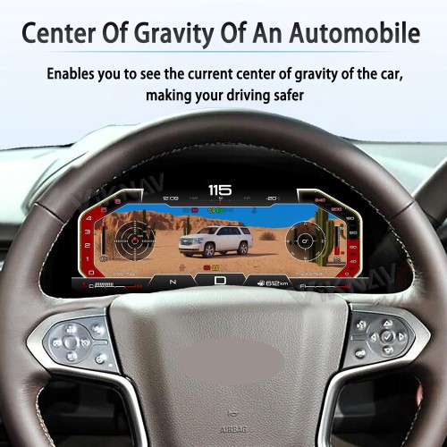 Viknav 15.6 inch Touch Screen Android Car Radio For Chevrolet Tahoe Suburban GMC Yukon 2014-2020 Wireless Carplay GPS Navigation With 13 Inch Car Digital Cluster