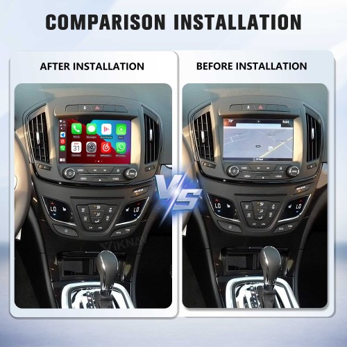 Viknav Linux System Wireless CarPlay Android Auto Decoder Box for Buick Regal 2014 2015 Upgrade Interface Retain OEM Screen Airplay Mirroring Box