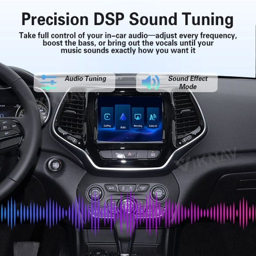 Viknav Linux System Wireless Carplay Android Auto Decoder Box For Jeep Cherokee 2014-2019 Navigation Original Car Radio Screen