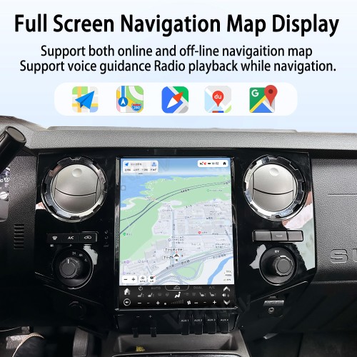 VIKNAV 12.1 Inch Android Car Radio For Ford F250 F350 F450 F650 2013-2016 Multimedia Player Carplay Screen GPS Navigation Car Stereo Head Unit Black