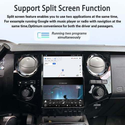 VIKNAV 12.1 Inch Android Car Radio For Ford F250 F350 F450 F650 2013-2016 Multimedia Player Carplay Screen GPS Navigation Car Stereo Head Unit Black
