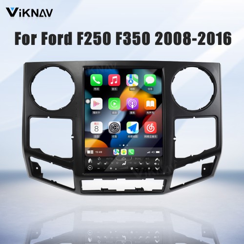 VIKNAV 12.1 Inch Android Car Radio For Ford F250 F350 F450 F650 2013-2016 Multimedia Player Carplay Screen GPS Navigation Car Stereo Head Unit Black