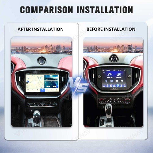 10.4 Inch Touch Screen Android System Car Radio For Maserati Ghibli 2013-2017 Wireless Apple Carplay Multimedia Player GPS Navigation Head Unit(128GB)