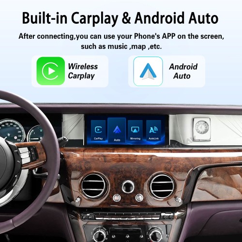 Viknav Linux System Wireless Carplay Android Auto Decorder Box For Rolls-Royce Phantom 2017-2018 GPS Navigatipn Original Car Radio Screen