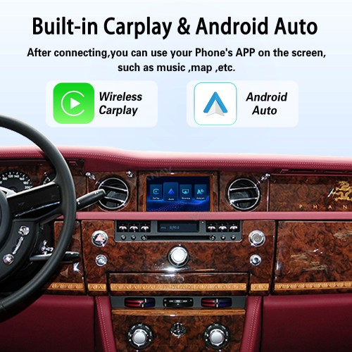 Viknav Linux System Wireless Carplay Android Auto Decorder Box For Rolls-Royce Phantom 2006-2012 GPS Navigatipn Original Car Radio Screen