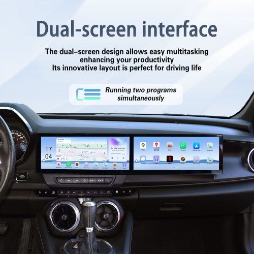 Viknav 26" Dual Touch Screen Car Radio For Chevrolet Camaro 2016 2017 2018 Multimedia Player Android Auto GPS Navigation Wireless Carplay (OEM 7 Inch)