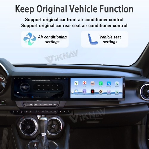 Viknav 26" Dual Touch Screen Car Radio For Chevrolet Camaro 2020 2021 2022 2023 2024 2025 Multimedia Player Android Auto GPS Navigation Wireless Carplay (OEM 7&8 Inch)