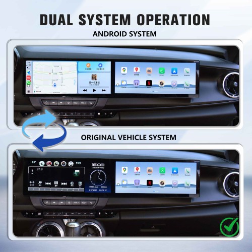 Viknav 26" Dual Touch Screen Car Radio For Chevrolet Camaro 2020 2021 2022 2023 2024 2025 Multimedia Player Android Auto GPS Navigation Wireless Carplay (OEM 7&8 Inch)