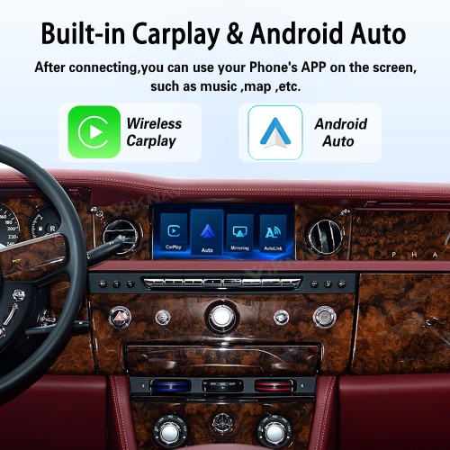 Viknav Linux System Wireless Carplay Android Auto Decorder Box For Rolls-Royce Phantom 2013-2016 GPS Navigatipn Original Car Radio Screen