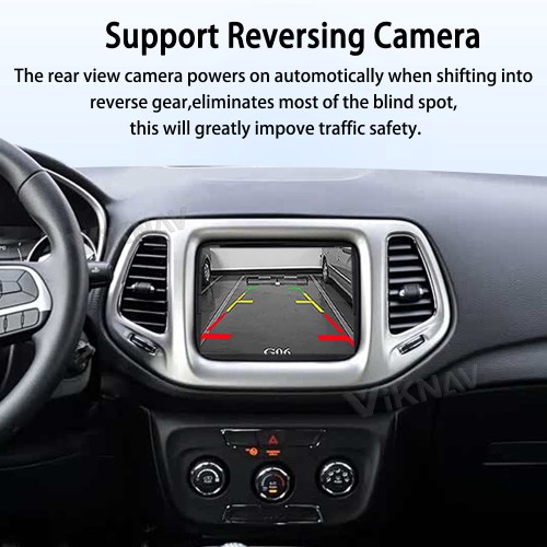 Viknav Linux System Decoder Box for Jeep Compass Wireless CarPlay Android Auto Upgrade Interface Retain OEM CUE Screen & Functions