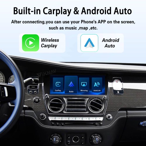 Viknav Linux System Wireless Carplay Android Auto Decorder Box For Rolls-Royce Wraith 2013-2018 GPS Navigatipn Original Car Radio Screen