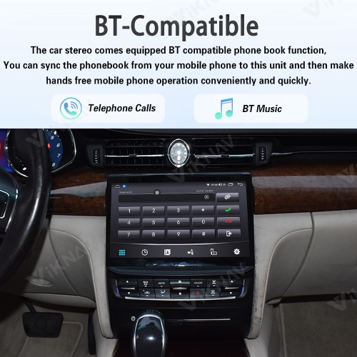 10.4 Inch Touch Screen Android System Car Radio For Maserati Quattroporte 2013-2017 Wireless Apple Carplay Multimedia Player GPS Navigation Head Unit(128GB)