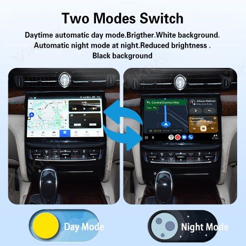 10.4 Inch Touch Screen Android System Car Radio For Maserati Quattroporte 2013-2017 Wireless Apple Carplay Multimedia Player GPS Navigation Head Unit(128GB)