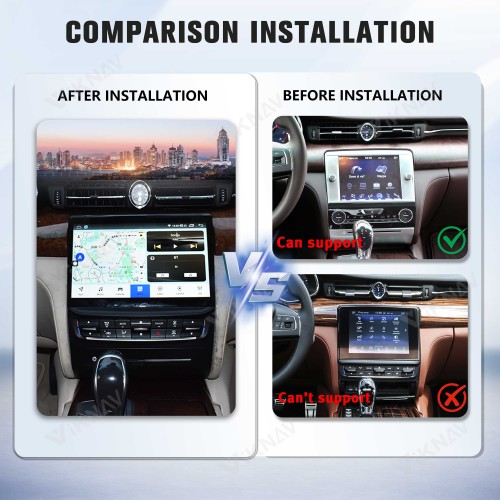 10.4 Inch Touch Screen Android System Car Radio For Maserati Quattroporte 2013-2017 Wireless Apple Carplay Multimedia Player GPS Navigation Head Unit(128GB)