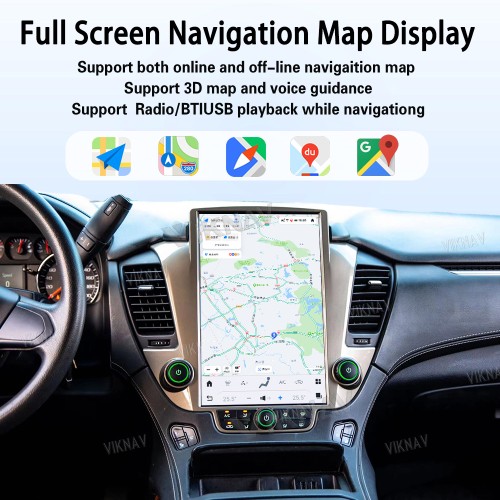 Viknav 14.4 inch Large Screen Car Radio For Chevrolet Tahoe Suburban GMC Yukon 2014-2020 Andriod Auto Radio Multimedia Player Wireless Carplay GPS Navigation Head Unit (128GB )