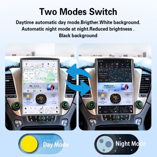 Viknav 14.4 inch Large Screen Car Radio For Chevrolet Tahoe Suburban GMC Yukon 2014-2020 Andriod Auto Radio Multimedia Player Wireless Carplay GPS Navigation Head Unit (128GB )