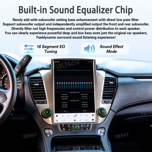 Viknav 14.4 inch Large Screen Car Radio For Chevrolet Tahoe Suburban GMC Yukon 2014-2020 Andriod Auto Radio Multimedia Player Wireless Carplay GPS Navigation Head Unit (128GB )