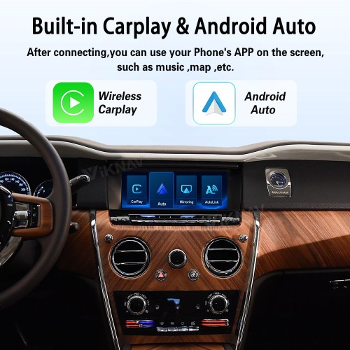 Viknav Linux System Wireless Carplay Android Auto Decorder Box For Rolls-Royce Cullinan 2015 Dawn 2016-2018 GPS Navigatipn Original Car Radio Screen