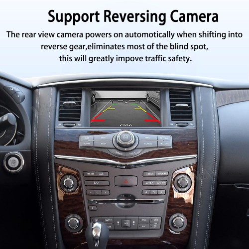 Viknav Linux System Decoder Box for Nissan Patrol Wireless CarPlay Android Auto Upgrade Interface Retain OEM CUE Screen & Functions