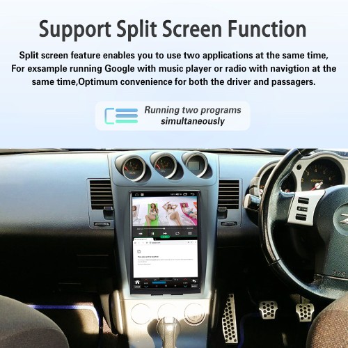 VIKNAV 12.1 ” Car Radio For Nissan 350Z 2002-2007 LHD Touch Screen Audio Stereo Radio (right)