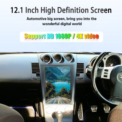 VIKNAV 12.1 ” Car Radio For Nissan 350Z 2002-2007 LHD Touch Screen Audio Stereo Radio (right)