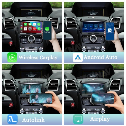 Viknav Linux System Wireless Carplay Android Auto Decorder Box For Acura RDX 2014-2017 GPS Navigatipn Original Car Radio Screen