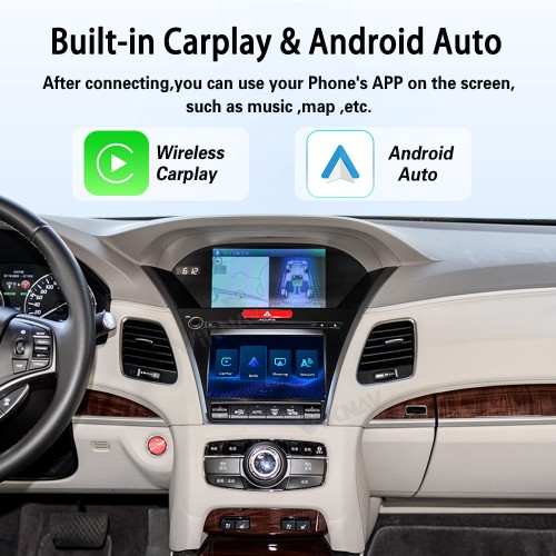 Viknav Linux System Wireless Carplay Android Auto Decorder Box For Acura RLX 2013-2018 GPS Navigatipn Original Car Radio Screen