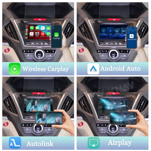Viknav Linux System Wireless Carplay Android Auto Decorder Box For Acura MDX 2014-2017 GPS Navigatipn Original Car Radio Screen
