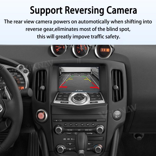 Viknav Linux System Decoder Box for Nissan 370Z Wireless CarPlay Android Auto Upgrade Interface Retain OEM CUE Screen & Functions