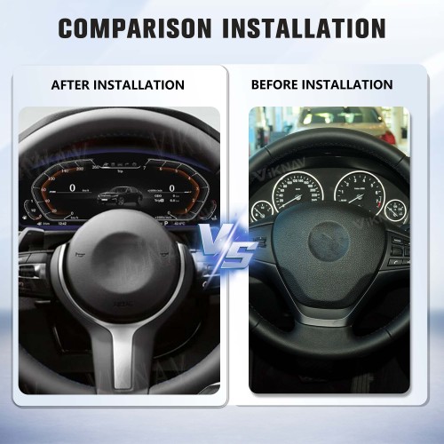 Viknav Digital Instrument Cluster 12.3 inch For BMW 3series 3seriesGT 4series 2013-2019 Linux system Vertical Screen Car Speedometer Car Digital Panel