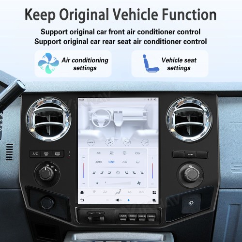 ViKNAV 12.1 Inch Android Car Radio For Ford F250 F350 F450 F650 2009-2014 Multimedia Player Carplay Screen GPS Navigation Car Stereo Head Unit