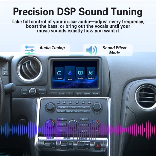 Viknav Linux System Decoder Box for Nissan GTR Wireless CarPlay Android Auto Upgrade Interface Retain OEM CUE Screen & Functions