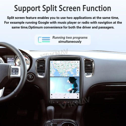 Viknav 13.8 Inch Android Car Radio For Dodge Durango 2011 2012 2013  Android Auto Wirless Carplay GPS Navigation Multimedia Player Autoradio Head Unit  (black 128GB)