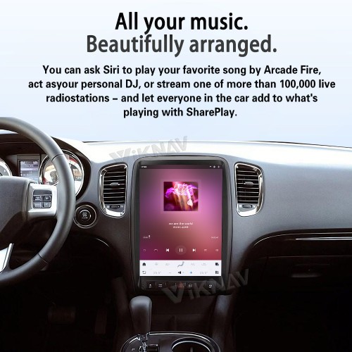 Viknav 13.8 Inch Android Car Radio For Dodge Durango 2011 2012 2013  Android Auto Wirless Carplay GPS Navigation Multimedia Player Autoradio Head Unit  (black 128GB)