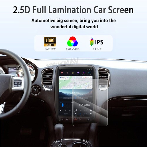 Viknav 13.8 Inch Android Car Radio For Dodge Durango 2011 2012 2013  Android Auto Wirless Carplay GPS Navigation Multimedia Player Autoradio Head Unit  (black 128GB)