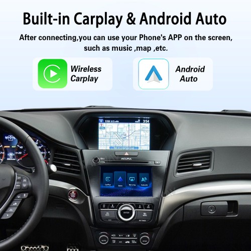 Viknav Linux System Wireless Carplay Android Auto Decorder Box For Acura ILX 2015-2018 GPS Navigatipn Original Car Radio Screen
