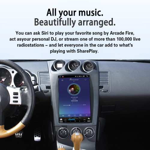 VIKNAV 12.1 ” Car Radio For Nissan 350Z 2002-2007 LHD Touch Screen Audio Stereo Radio (left)