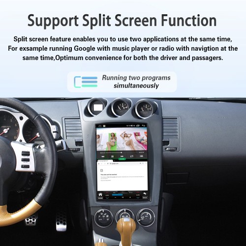 VIKNAV 12.1 ” Car Radio For Nissan 350Z 2002-2007 LHD Touch Screen Audio Stereo Radio (left)