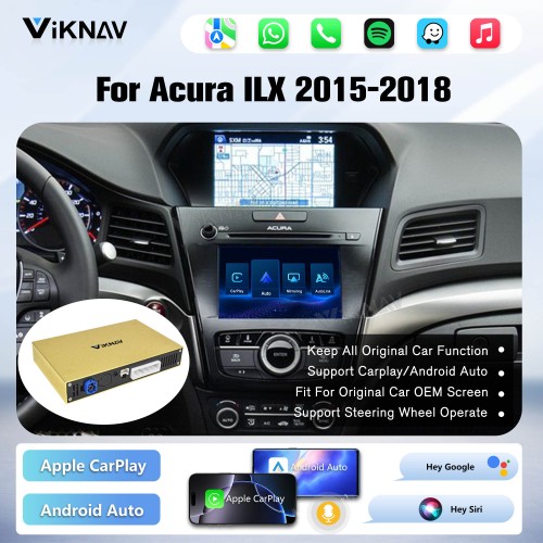 Viknav Linux System Wireless Carplay Android Auto Decorder Box For Acura MDX 2014-2017 GPS Navigatipn Original Car Radio Screen