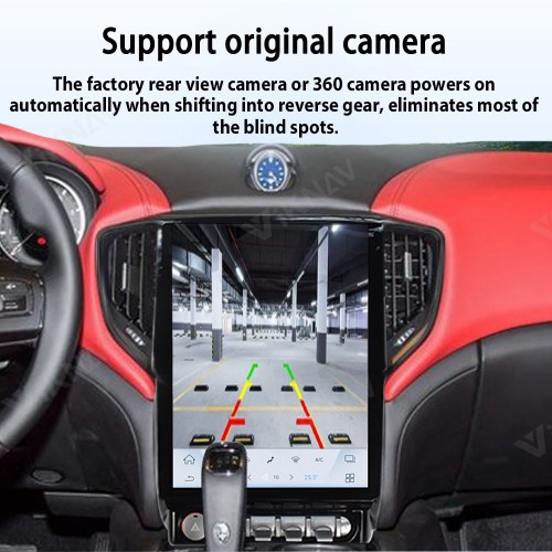 12.1 Inch Touch Screen Android System Car Radio For Maserati Ghibli 2014-2019 Wireless Apple Carplay Multimedia Player GPS Navigation Head Unit(128GB)