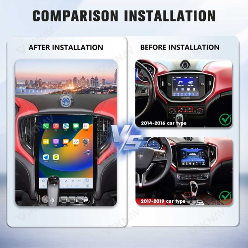 12.1 Inch Touch Screen Android System Car Radio For Maserati Ghibli 2014-2019 Wireless Apple Carplay Multimedia Player GPS Navigation Head Unit(128GB)