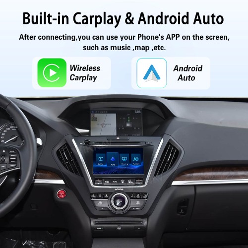 Viknav Linux System Wireless Carplay Android Auto Decorder Box For Acura MDX 2014-2017 GPS Navigatipn Original Car Radio Screen