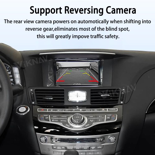 Viknav Linux System Wireless Carplay Android Auto Decorder Box For Infiniti Q70 2013-2019 GPS Navigatipn Original Car Radio Screen