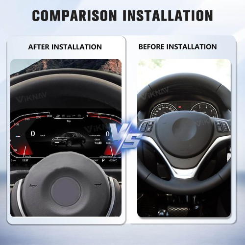Viknav Digital Instrument Cluster 11 inch For BMW X1 X2 1 Series 2 Series 2014-2022 Linux System Vertical Screen Car Speed Meter Car Dashboard Digital Panel