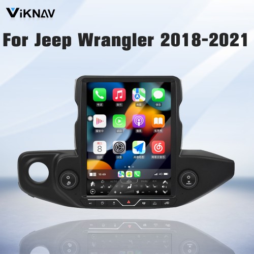 ViKNAV 12.1 Inch Android Car Radio For Jeep Wrangler 2018-2021 Multimedia Player Carplay Screen Navigation Head Unit