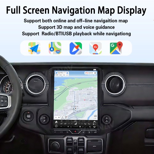 ViKNAV 12.1 Inch Android Car Radio For Jeep Wrangler 2018-2021 Multimedia Player Carplay Screen Navigation Head Unit